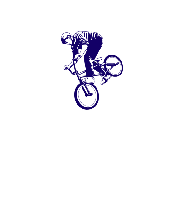 BMX stunt model gri pe tricou