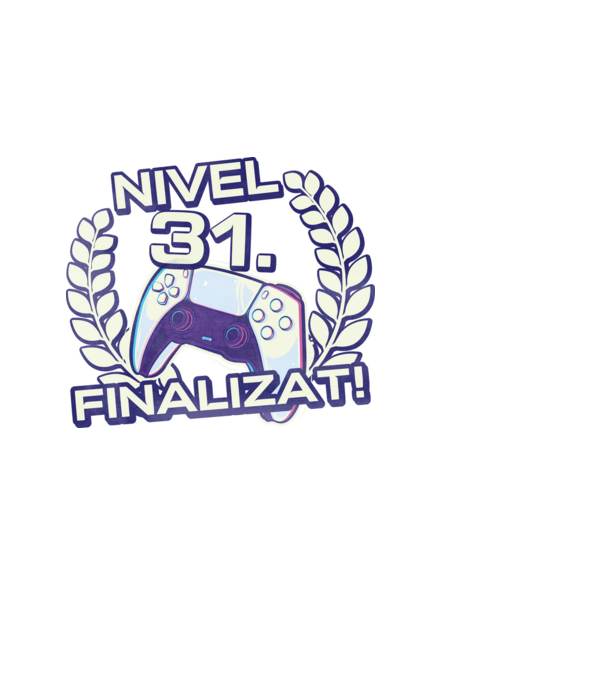 Nivel 31 finalizat! model negru pe tricou