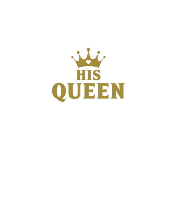 His Queen model negru pe tricou