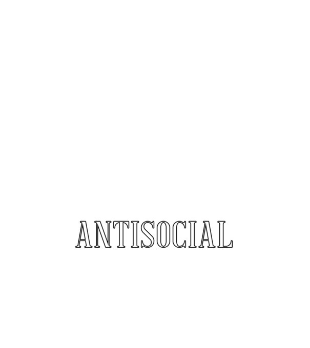 Antisocial model albastru închis pe tricou