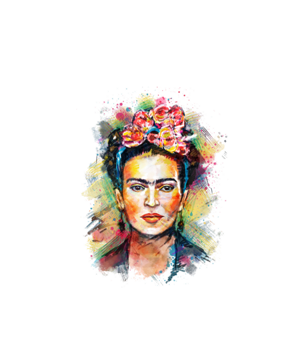 Frida Kahlo model alb pe tricou