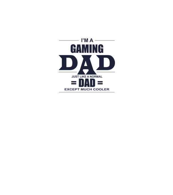 Gaming dad model alb pe tricou