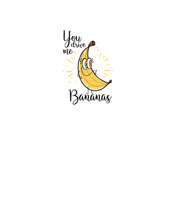 You drive me bananas you are the apple of my eye-01 model negru pe tricou