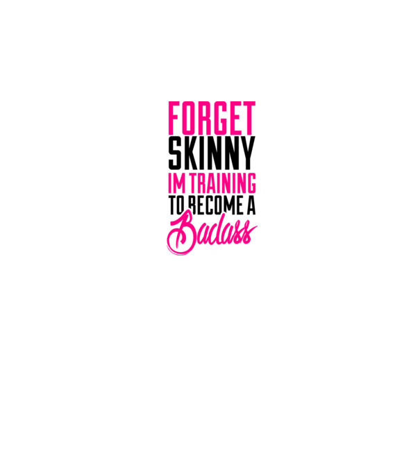 Forget Skinny model alb pe tricou