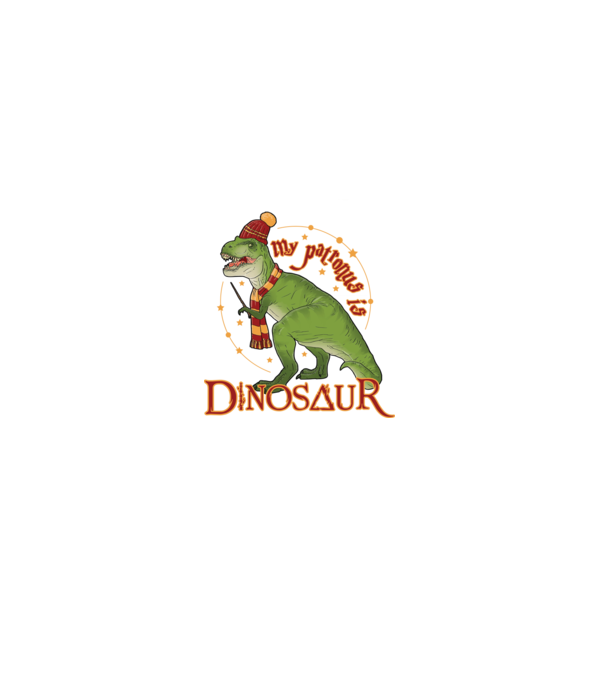 My patronus is dinosaur model negru pe tricou