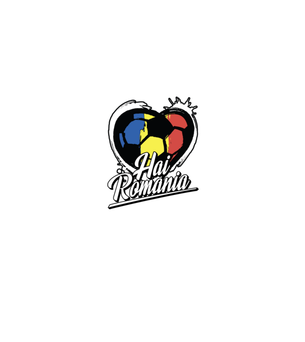 Hai romania heart model negru pe tricou