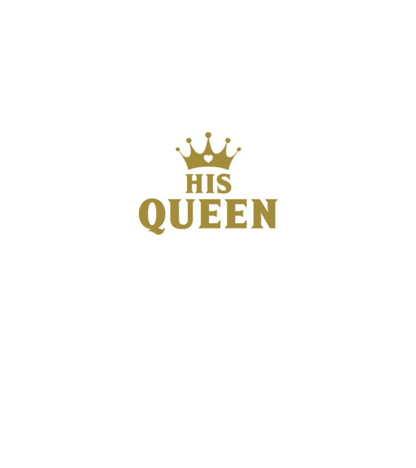 His Queen model negru pe tricou