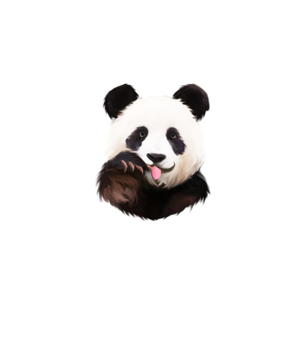 Panda face model albastru deschis pe tricou