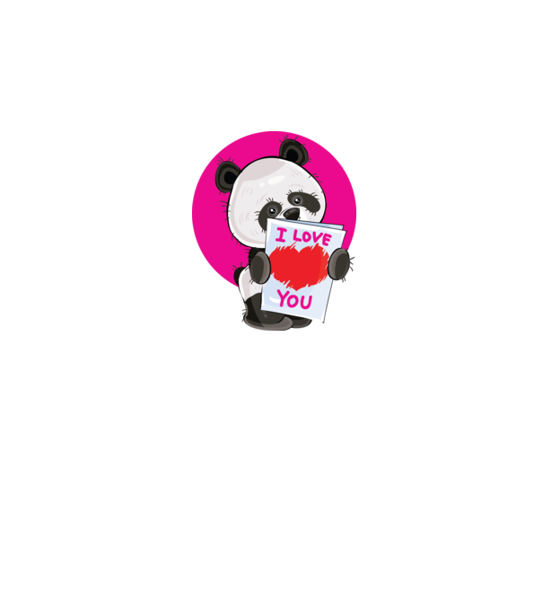 dragoste panda model negru pe tricou