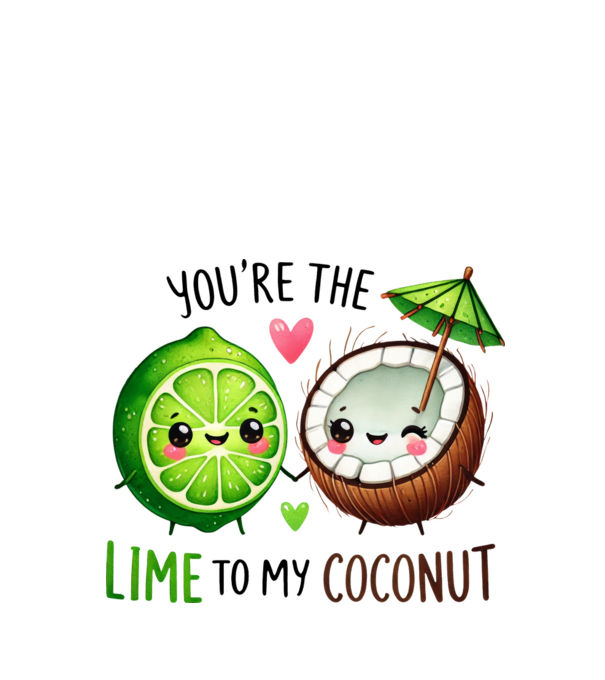 Lime to my Coconut model alb pe tricou
