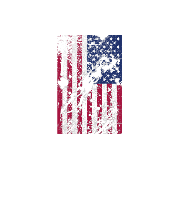 ripped flag U.S. model alb pe tricou