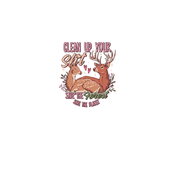 Save the forest model alb pe tricou