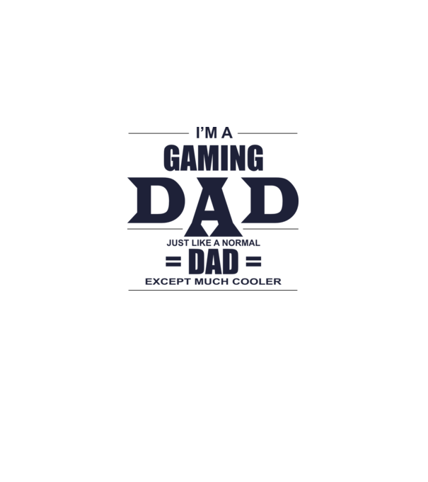 Gaming dad model alb pe tricou