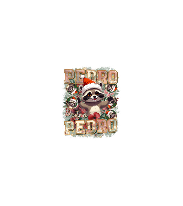 Pedro pedro flower xmas model alb pe tricou
