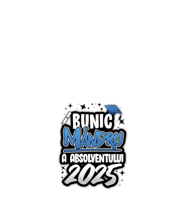 Bunic MÂNDRU a absolventului model alb pe tricou