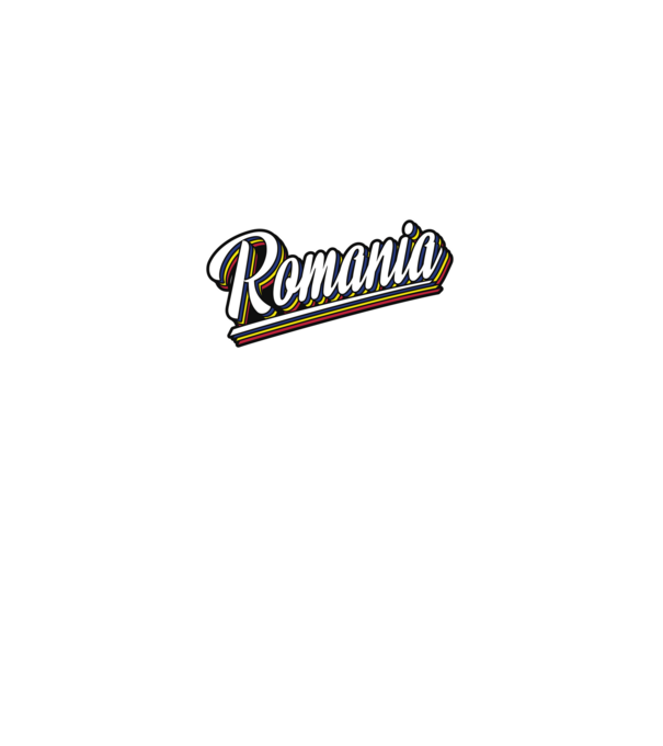 România retro model alb pe tricou