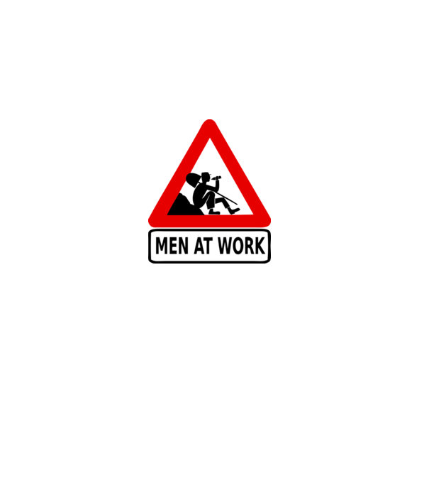 men at work model gri pe tricou