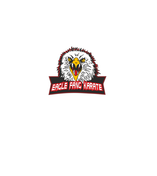 eagle fang karate cobra kai model negru pe tricou
