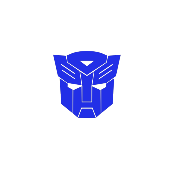 Autobot model alb pe tricou