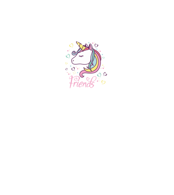 Unicorn Friend model negru pe tricou