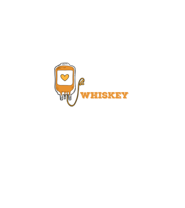 În caz de urgență, grupa mea sanguină este Whiskey model negru pe tricou