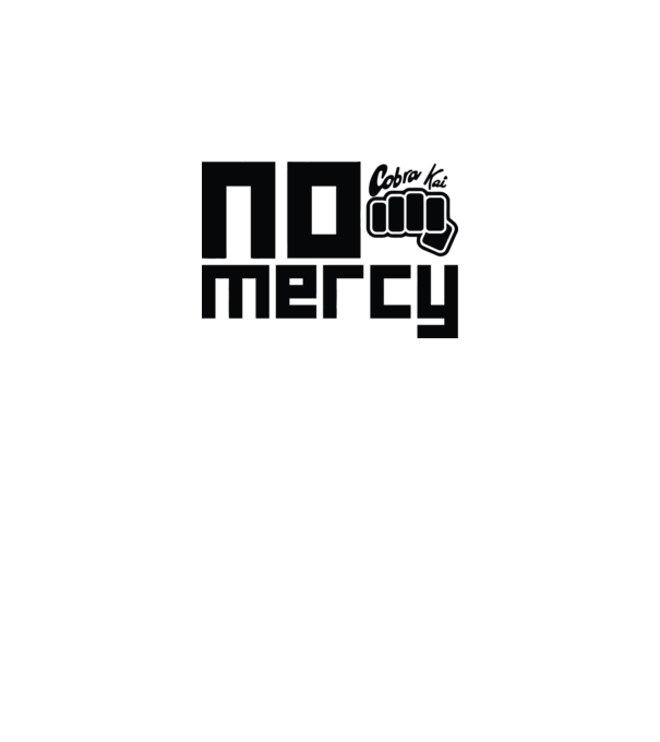 No mercy cobra kai model alb pe tricou