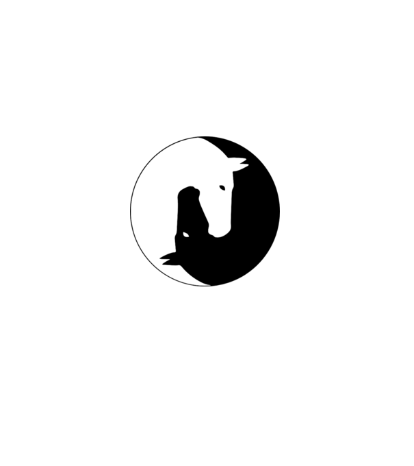 Lovas ying-yang model alb pe tricou