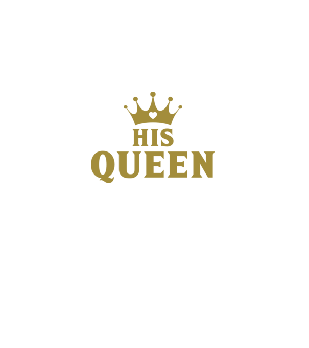 His Queen model negru pe tricou