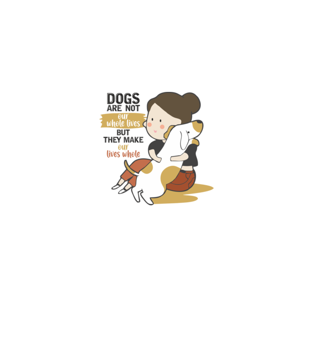 Dogs make our lives whole model gri pe tricou