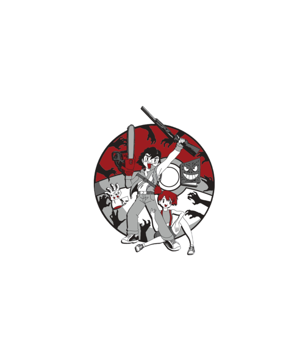 pokemon survive maki model alb pe tricou