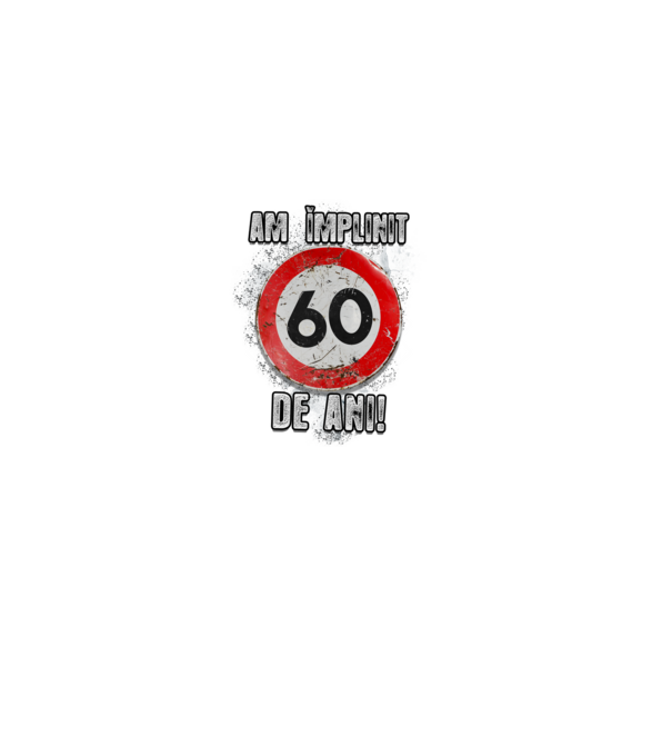 Am împlinit 60 de ani! model negru pe tricou