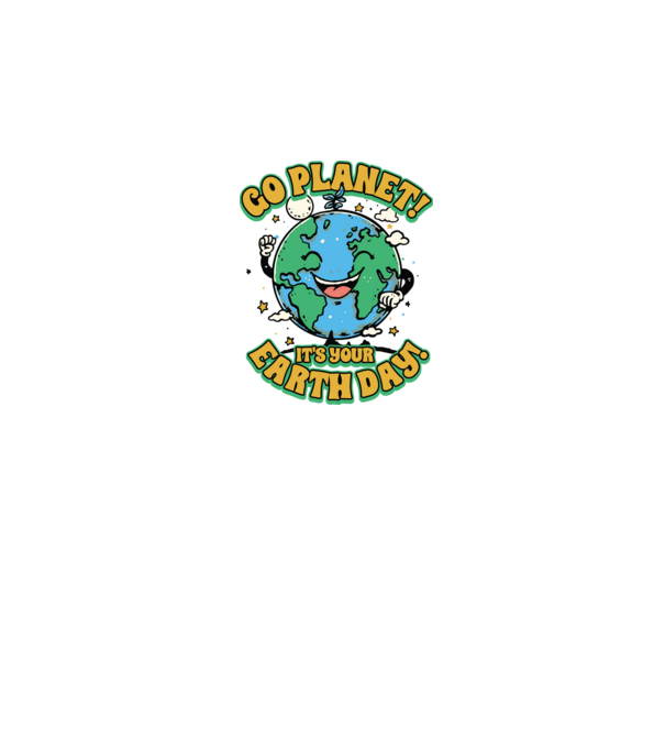 Go planet model alb pe tricou