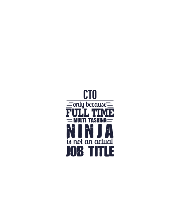 CTO-full time ninja model alb pe tricou