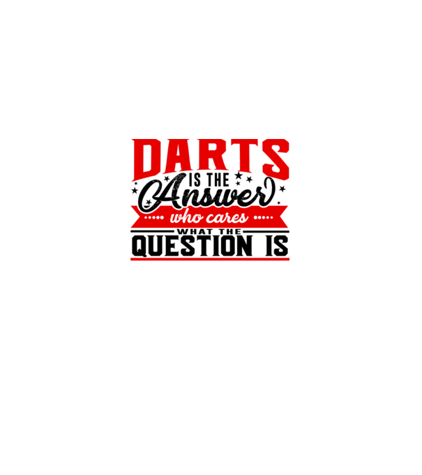 Sport is the answer DARTS model alb pe tricou
