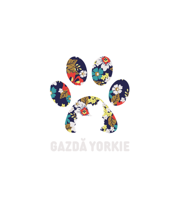 Gazdă Yorkie model negru pe tricou