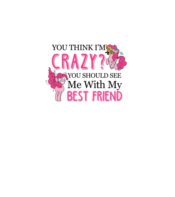 Crazy Friend Unicorn model alb pe tricou