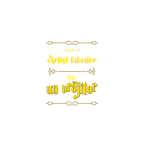 Sunt un artist tatuator, nu un magician model negru pe tricou