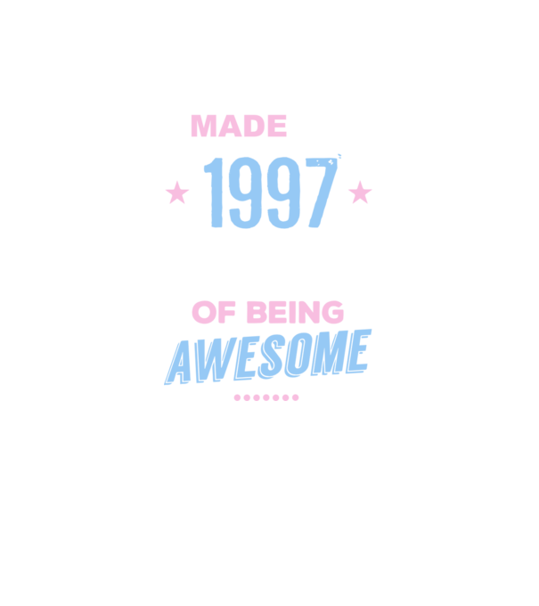 Made in - 1997 model albastru închis pe tricou