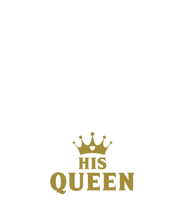 His Queen model negru pe tricou