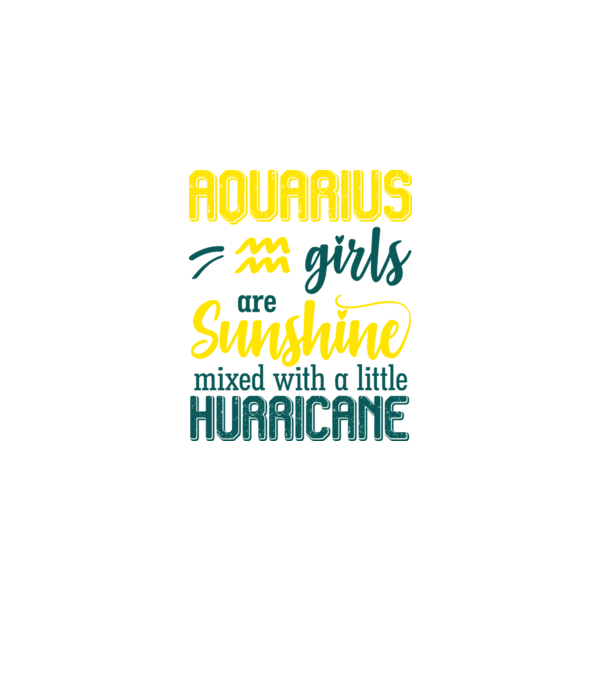 Sunshine with Hurricane AQUARIUS model negru pe tricou