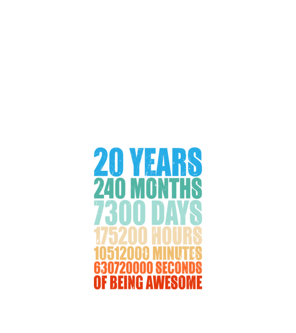 20 years of being awesome model negru pe tricou