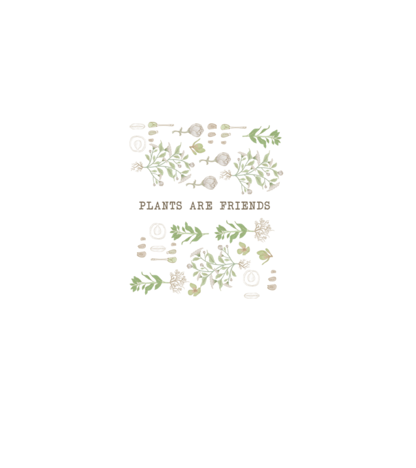 Plants are friends model alb/roșu pe tricou