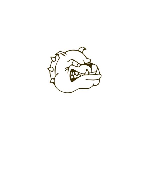 Bulldog model alb pe tricou