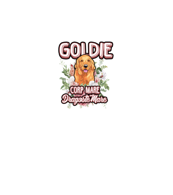 Goldie picioare mici dragoste mare model alb pe tricou