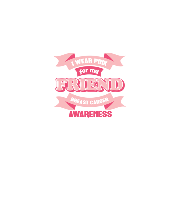 I wear pink for my friend model albastru jeanși pe tricou
