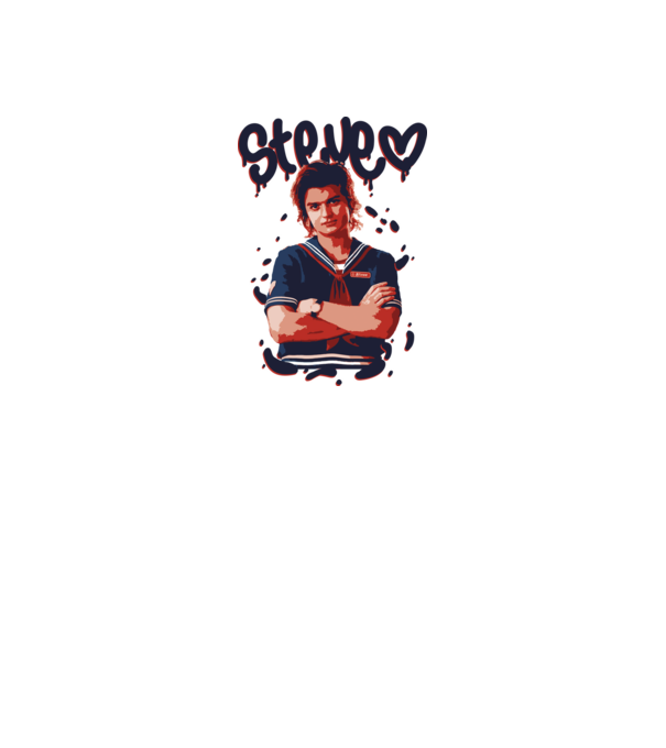 steve stranger things model gri pe tricou