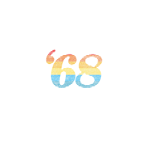 Retro Birthday 1968 model negru pe tricou