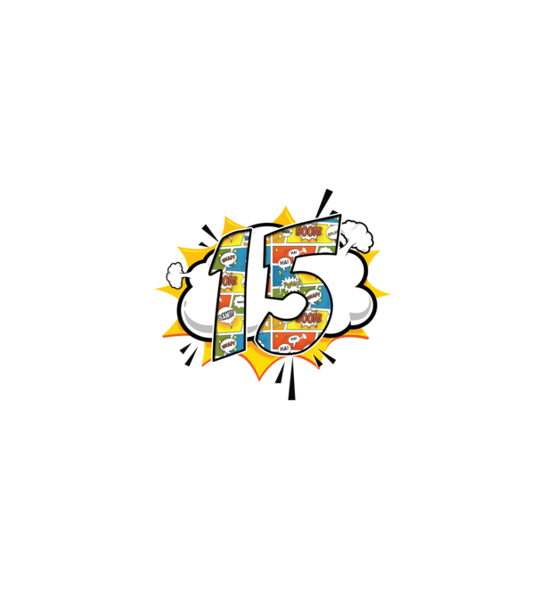 Birthday Comic Number 15 model turcoaz pe tricou