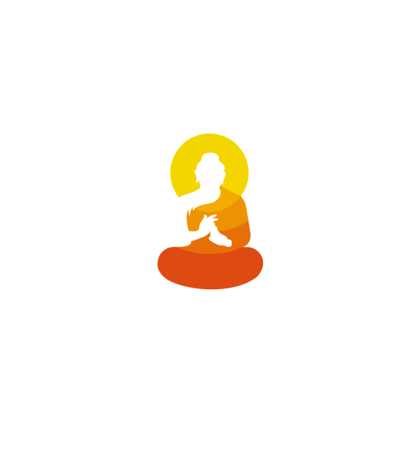 Călugăr meditator model negru pe tricou
