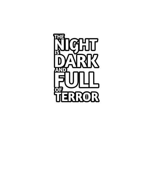 The night is dark and full of terror model galben neon pe tricou
